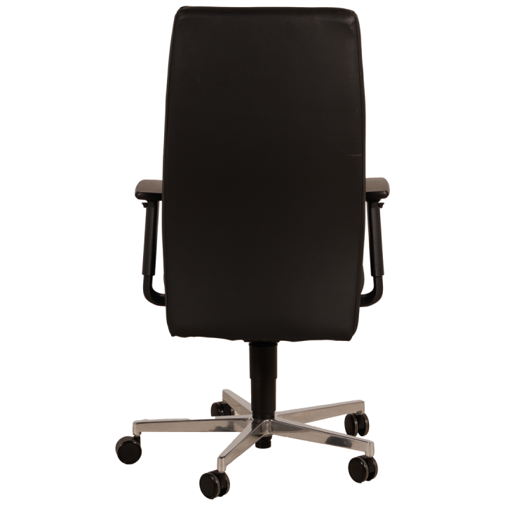 Chaise de bureau en cuir Noir Chief 300