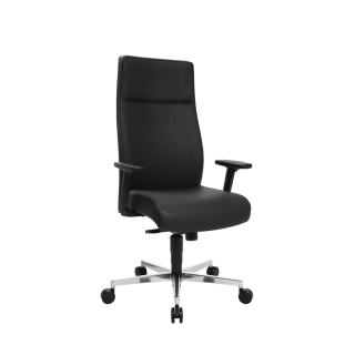 Chaise de bureau en cuir Noir Chief 300