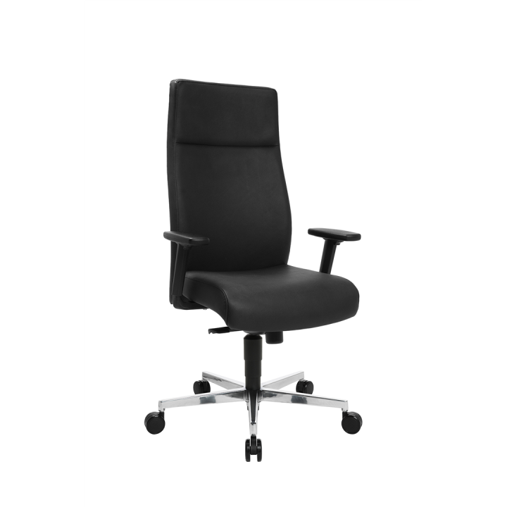Chaise de bureau en cuir Noir Chief 300