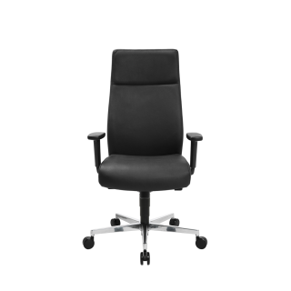 Chaise de bureau en cuir Noir Chief 300