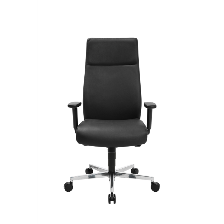 Chaise de bureau en cuir Noir Chief 300