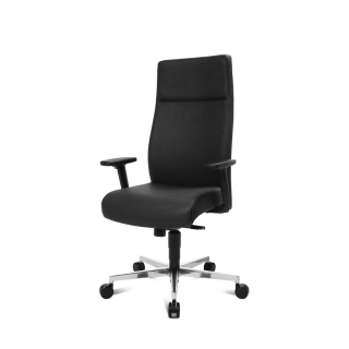 Chaise de bureau en cuir Noir Chief 300