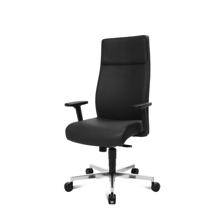 Chaise de bureau en cuir Noir Chief 300