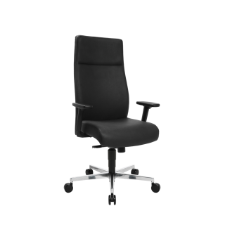 Chaise de bureau en cuir Noir Chief 300