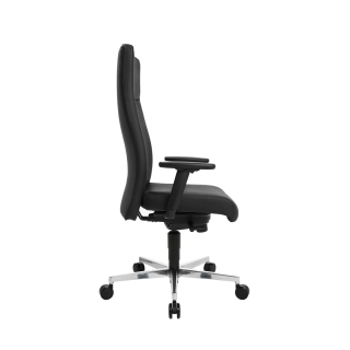 Chaise de bureau en cuir Noir Chief 300