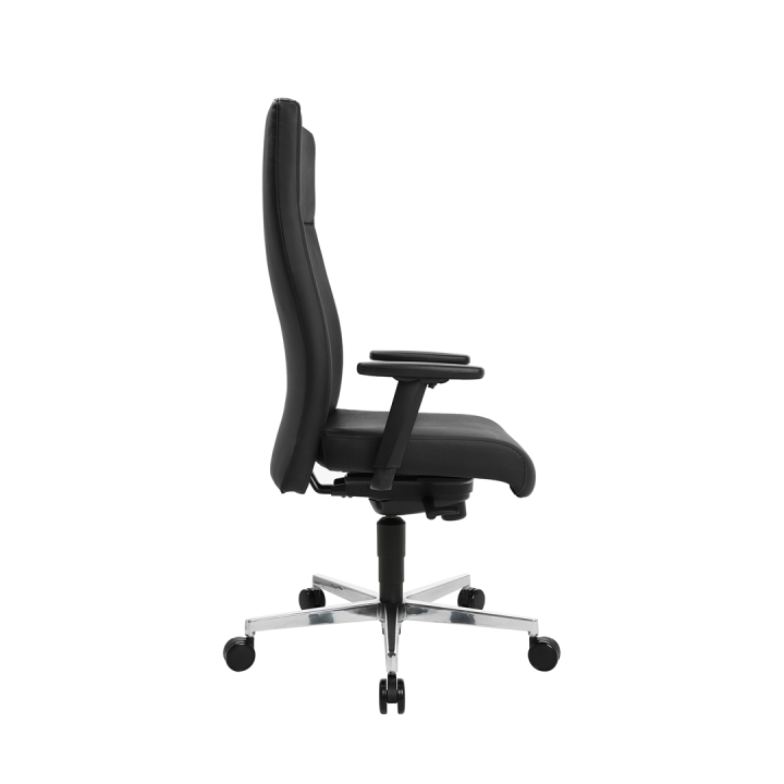Chaise de bureau en cuir Noir Chief 300