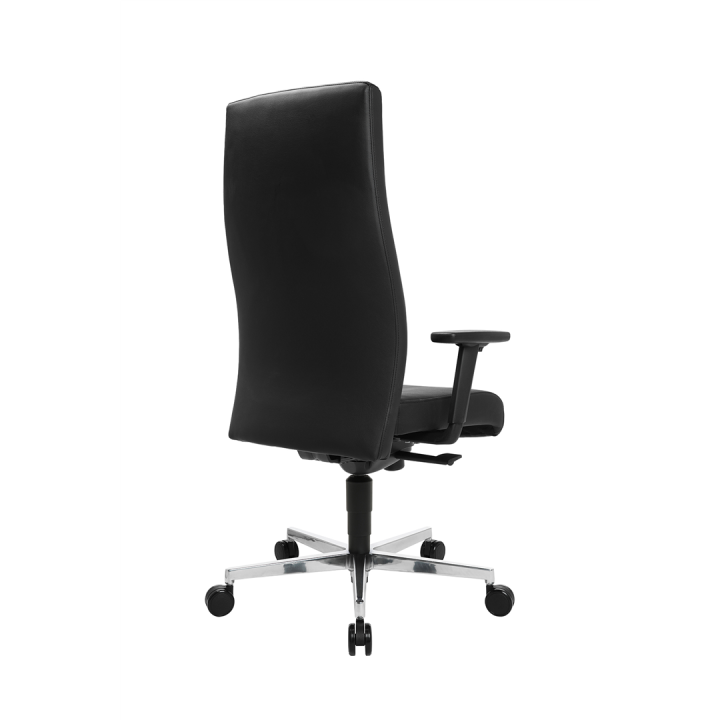 Chaise de bureau en cuir Noir Chief 300