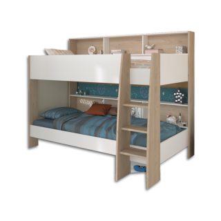 Lit superposé 90 x 200 cm Jackson et blanc Shelter
