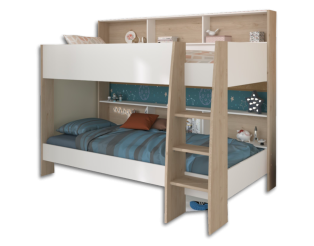 Lit superposé 90 x 200 cm Jackson et blanc Shelter