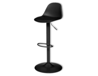 Tabouret de bar ajustable - Aiko - noir  / 179171C