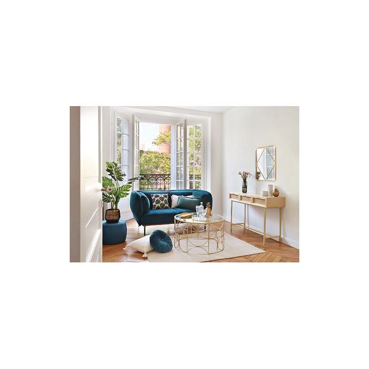 Console Rayo fer,bouleau,rotin