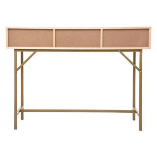 Console Rayo fer,bouleau,rotin