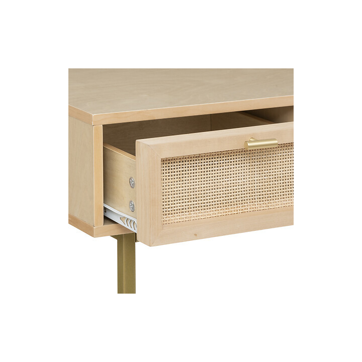 Console Rayo fer,bouleau,rotin