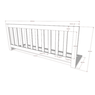 Barriere de lit Blanc Fosr1314