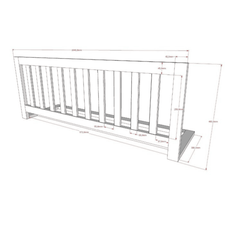 Barriere de lit Blanc Fosr1314