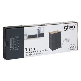 Rangement 3T Tissa gris foncé