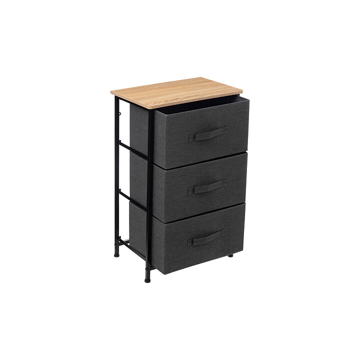 Rangement 3T Tissa gris foncé