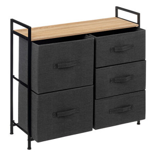 Rangement 5T Tissa gris foncé