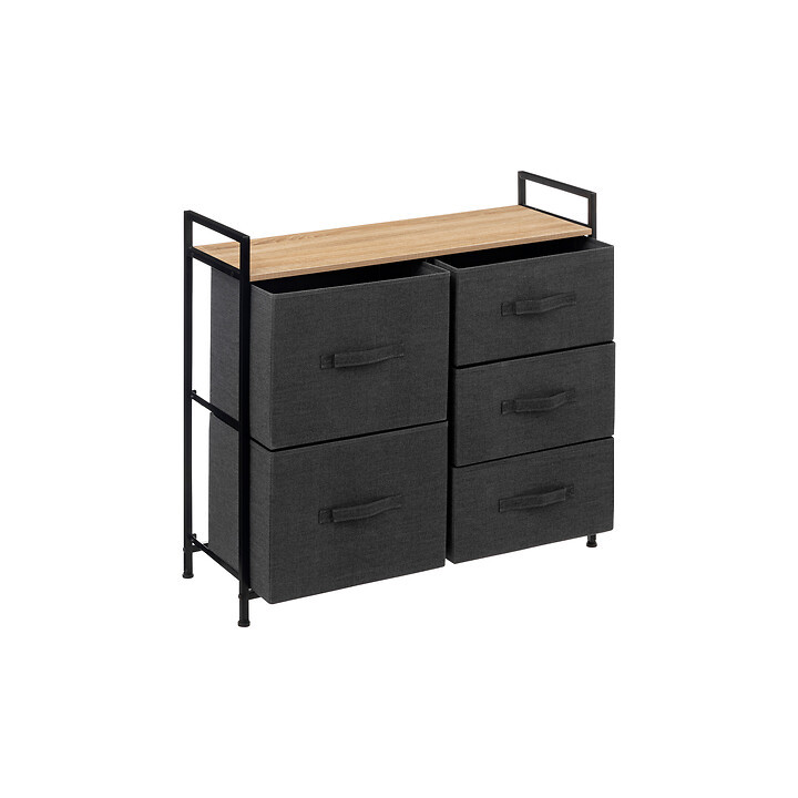 Rangement 5T Tissa gris foncé