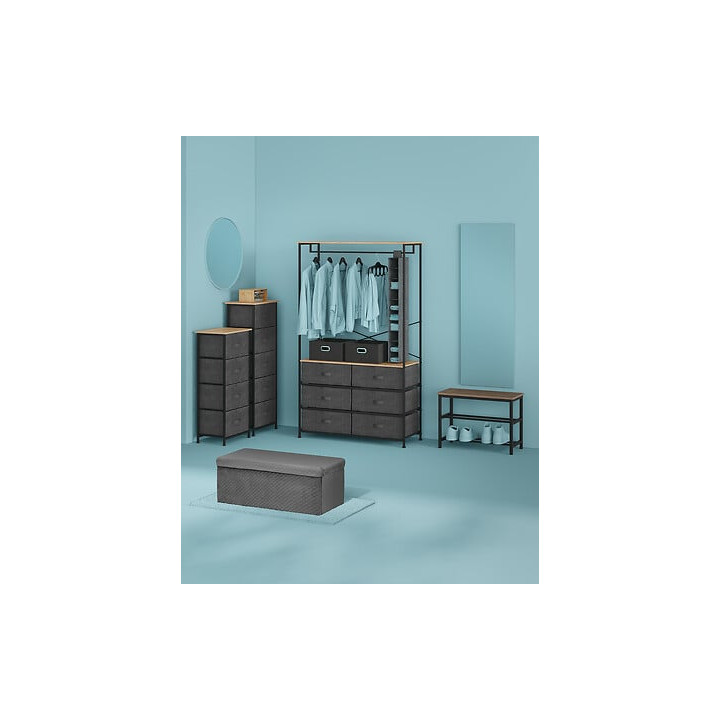 Rangement haut 5T Tisssa gris foncé