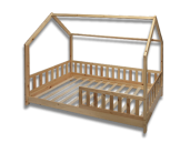Lit cabane 90x190 Bosco bois pin