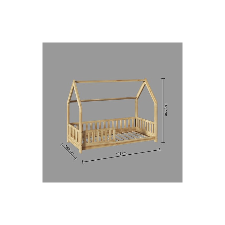 Lit cabane 90x190 Bosco bois pin