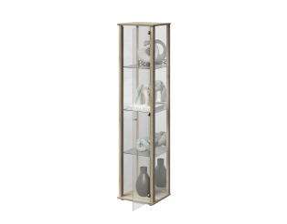 Bora vitrine chêne et miroir 109-505