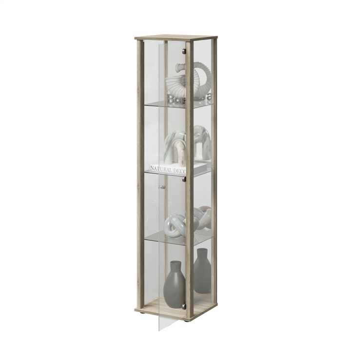 Bora vitrine chêne et miroir 109-505