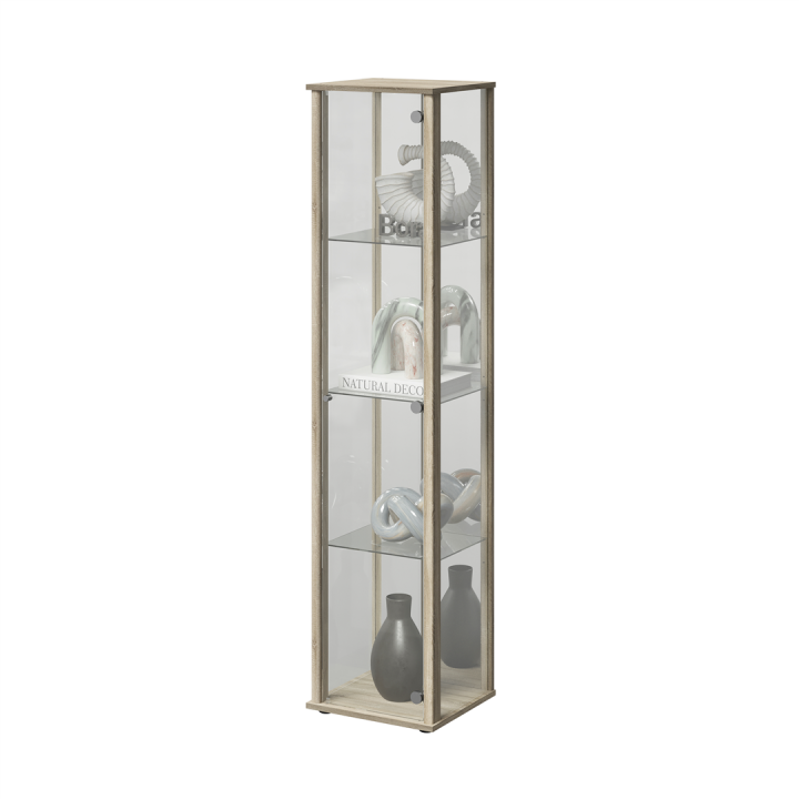 Bora vitrine chêne et miroir 109-505