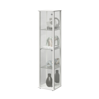 Vitrine Bora - blanc et miroir 109-505