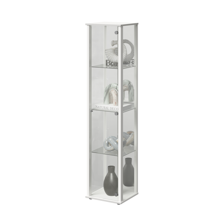 Vitrine Bora - blanc et miroir 109-505