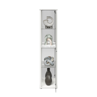 Vitrine Bora - blanc et miroir 109-505