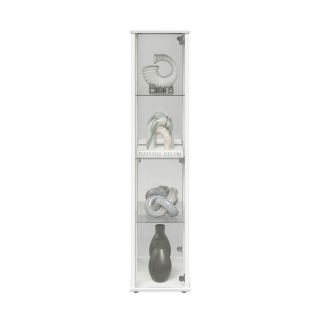 Vitrine Bora - blanc et miroir 109-505