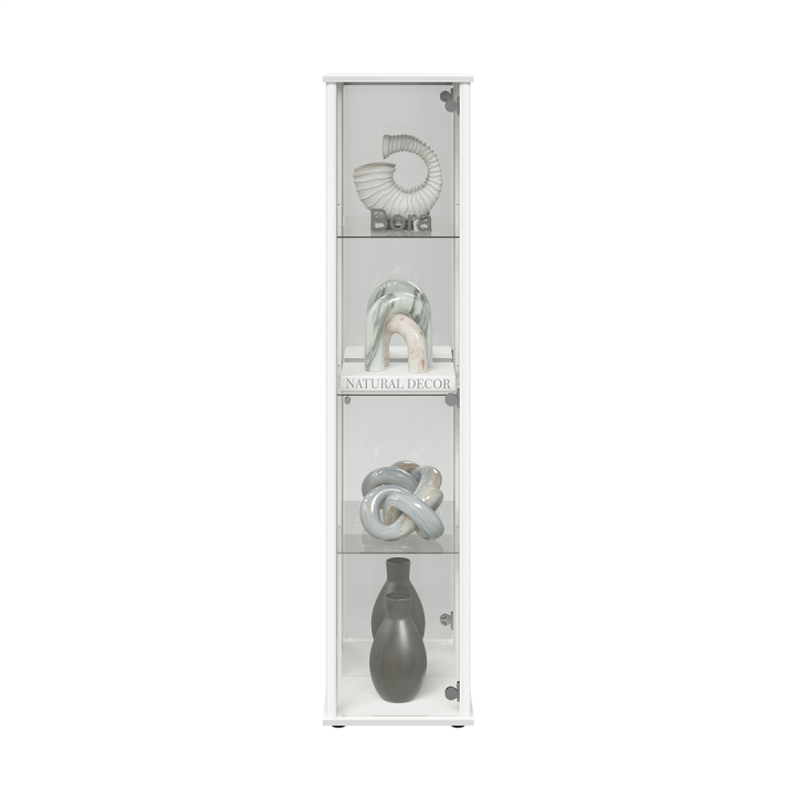 Vitrine Bora - blanc et miroir 109-505