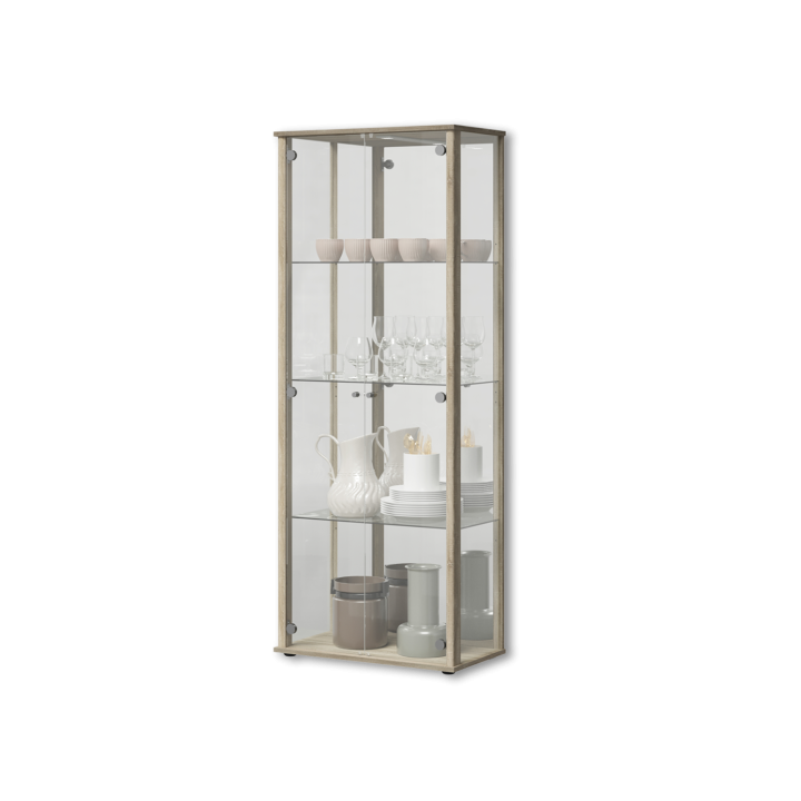 Vitrine Bora - chêne et miroir 109-303