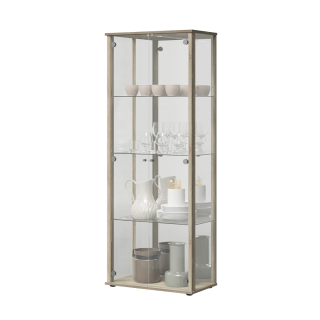 Vitrine Bora - chêne et miroir 109-303