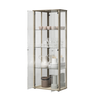 Vitrine Bora - chêne et miroir 109-303