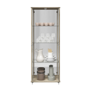 Vitrine Bora - chêne et miroir 109-303