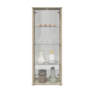 Vitrine Bora - chêne et miroir 109-303