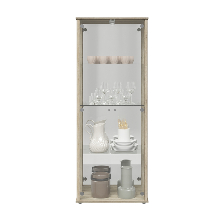 Vitrine Bora - chêne et miroir 109-303