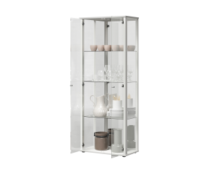 Vitrine Bora - blanc miroir - 109-303