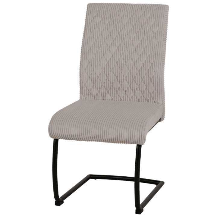 Chaise - Anja tissu gris clair