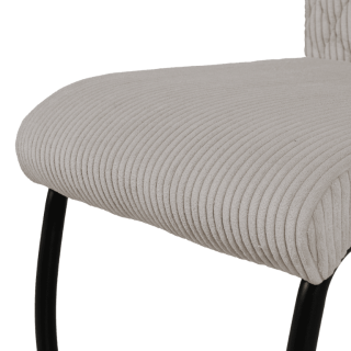 Chaise - Anja tissu gris clair
