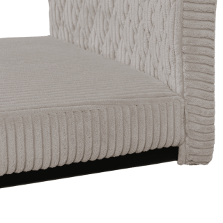 Chaise - Anja tissu gris clair