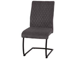 Anja - Chaise en tissu gris foncé