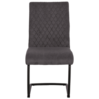 Anja - Chaise en tissu gris foncé