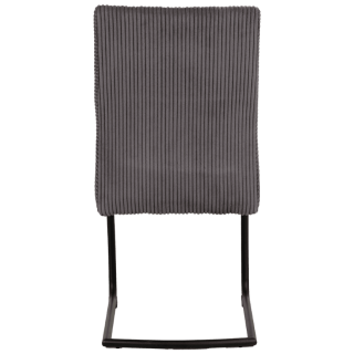 Anja - Chaise en tissu gris foncé