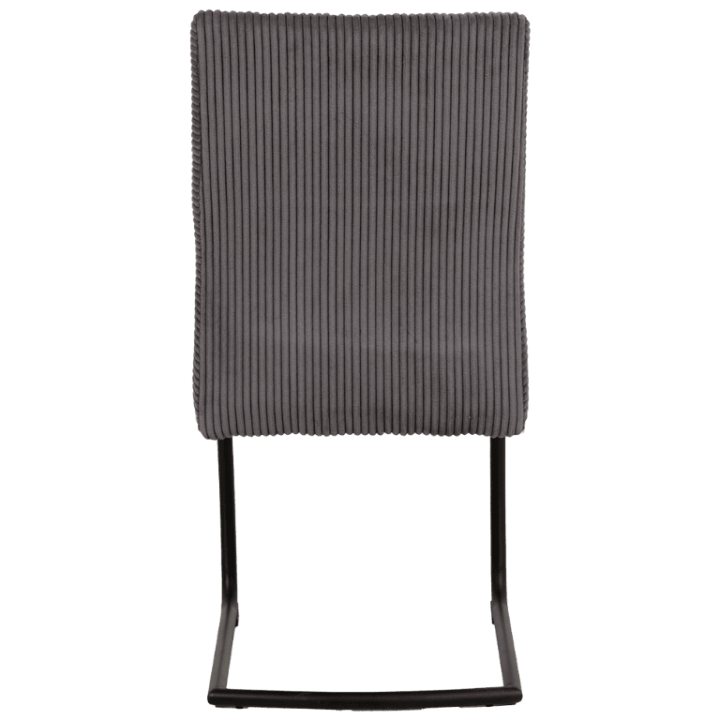 Anja - Chaise en tissu gris foncé