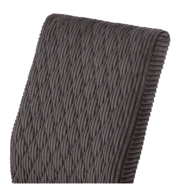 Anja - Chaise en tissu gris foncé
