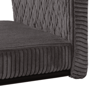 Anja - Chaise en tissu gris foncé
